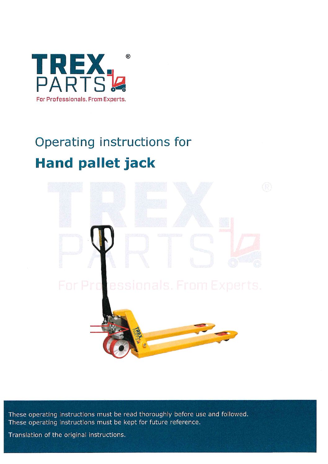 Haarukkavaunu Trex.Parts 1150 mm, 2500 kg - Image 2